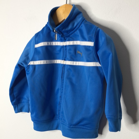Puma Track Jacket Blue White Zip Up Size 12M - Picture 4 of 8
